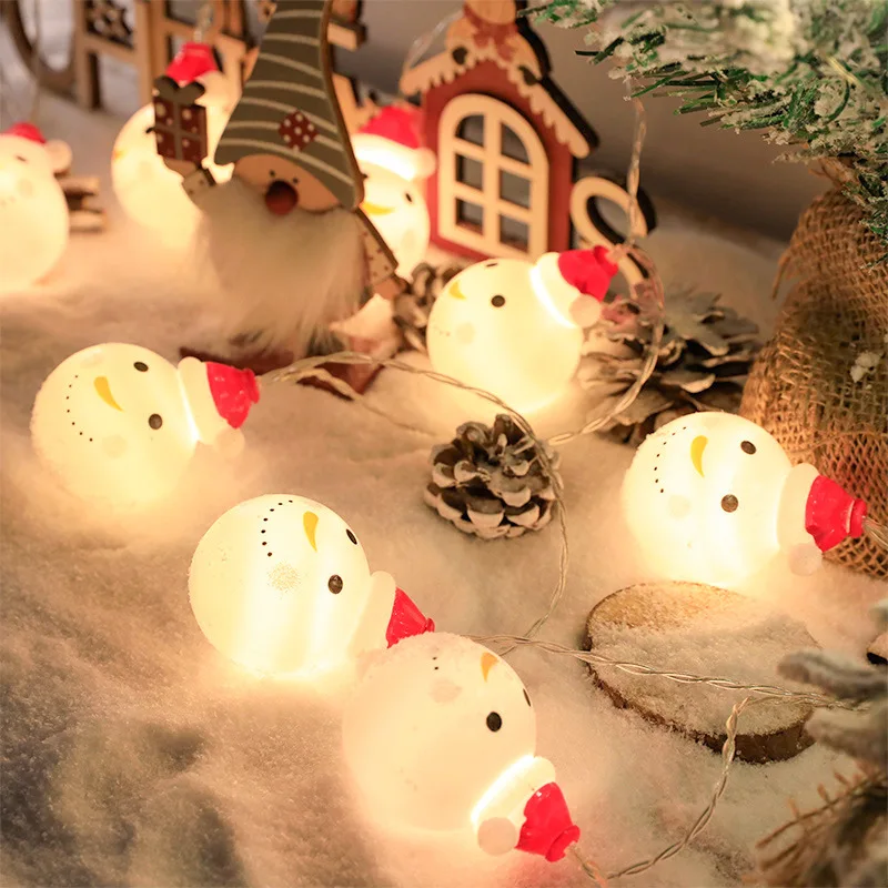 2023 NEW 2m 3m Santa Claus Lamp String Battery Box Led Color Lights Christmas Tree Christmas Decorative Lights Wholesale