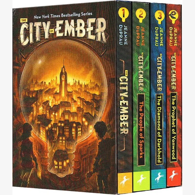 

4 BOOKS/Set English He City of Ember Complete Magic and Fantasy Novels Manga Books in English