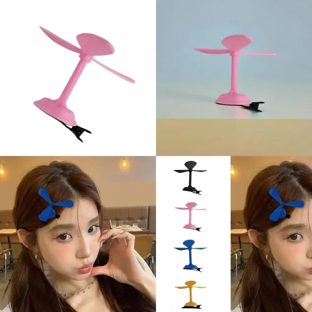 

652F Windmill Copter Hair Clip for Women Kids Popular Barrettes Side Hair Pin Lovely Decorative Bamboo Copter Hairclip