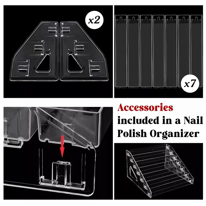 3/4/5/6/7 strati acrilico cosmetico smalto per unghie orgaizer espositore rossetto profumo trucco rack di stoccaggio