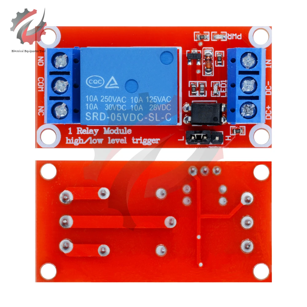 DC 5V 9V 12V 24V 1 Channel Relay Module Board Shield With Optocoupler 12V Relay Module Support High and Low Level Trigger