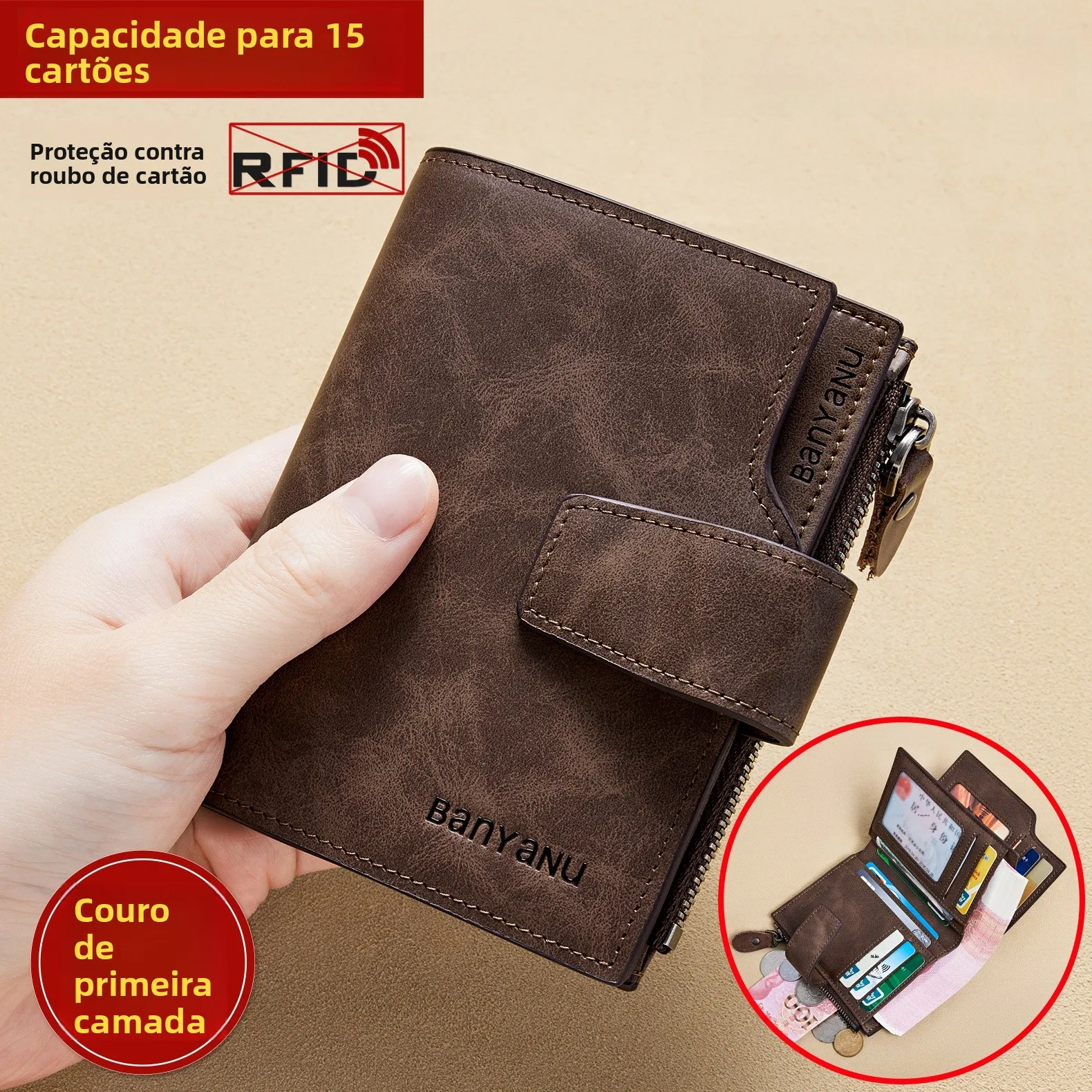 vintage-top-layer-cowhide-leather-short-wallet-for-men-and-women-youth-high-end-multi-card-slot-horizontal-and-vertical