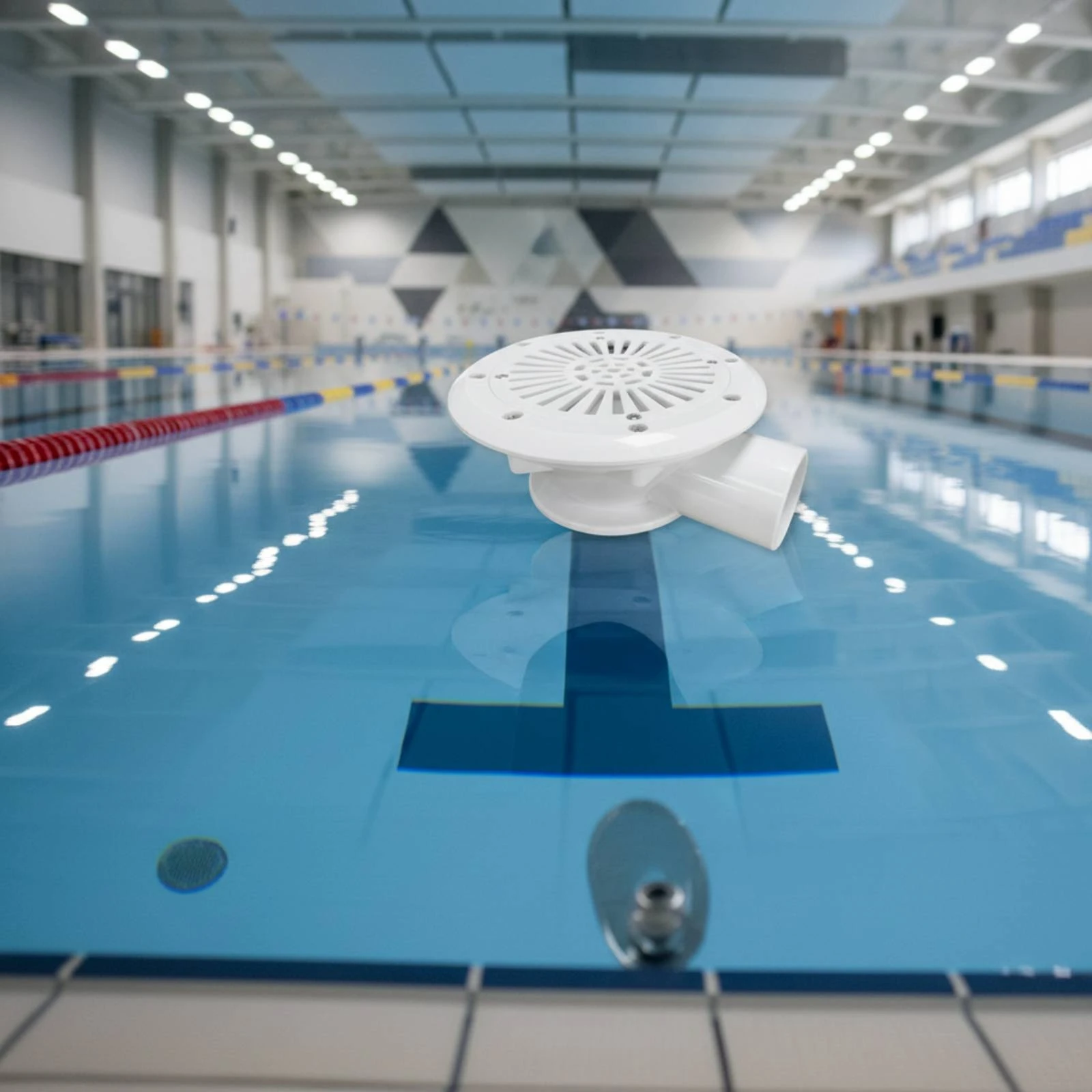 Bottom Drain with Round Cover Direct-Insert Pool Main Drain Grate Replacement Perforated VGB-Compliant