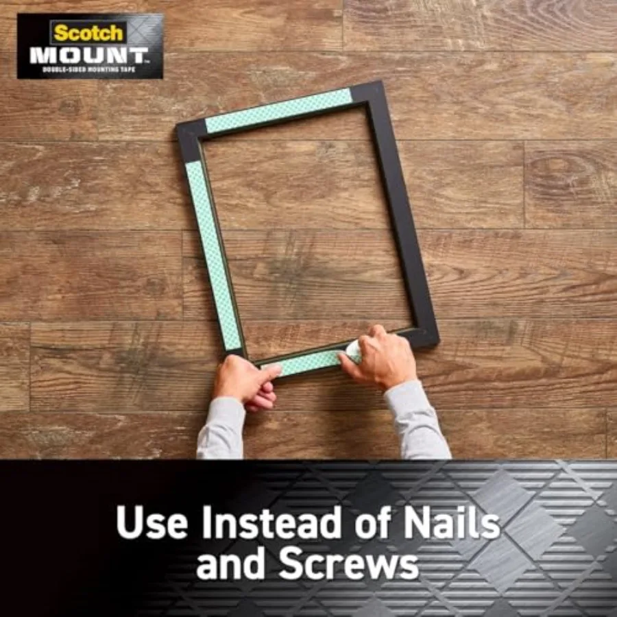 شريط أبيض للتثبيت على الوجهين في الأماكن المغلقة Mega Roll 3 4 بوصة × 350 في 29.1 قدم لتطبيقات تثبيت الجدار والأسطح الآمنة