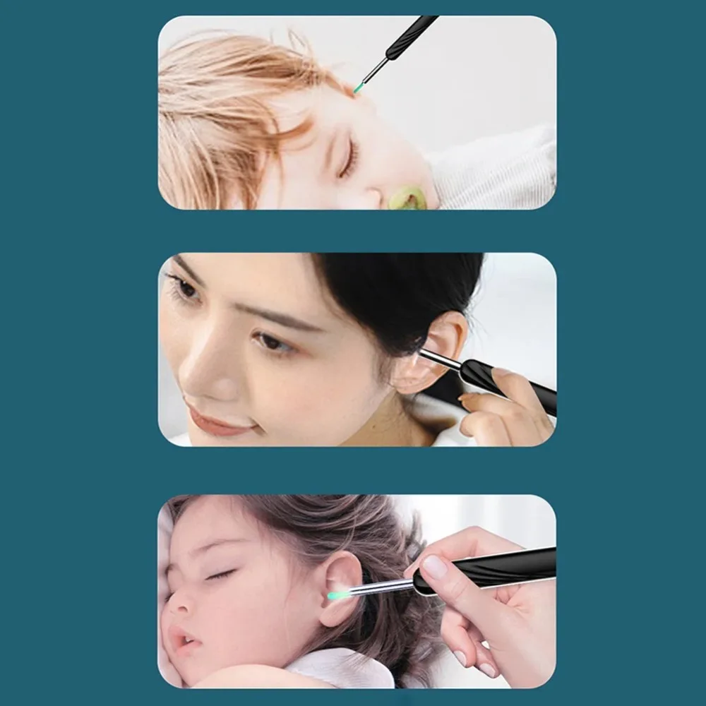With Camera Visual Ear Scoop Portable Earwax Removal Otoscope Endoscope Camera for Android IOS Ear Wax Removal Tool For Adult
