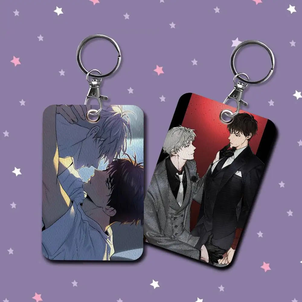 passion bl anime Cute Cartoon Inteated Elevator Card Acc Control Card Keychain Protective Cover Gift Keychain