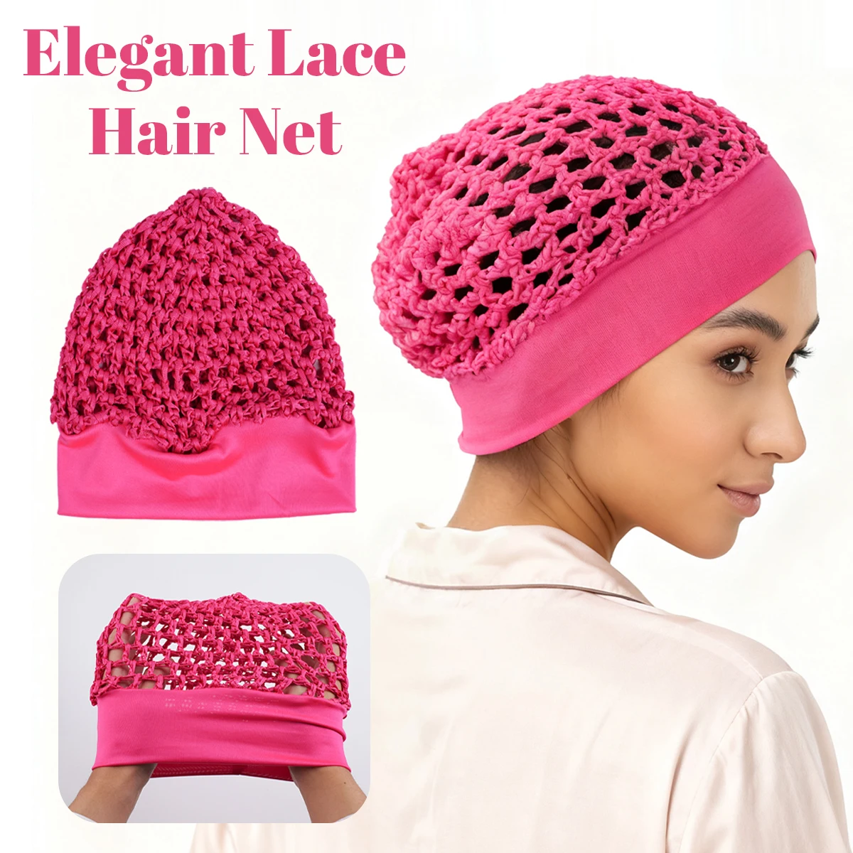 1pc Stretchy Hair Net Cap, Sleep Hair Net Head Cover, Protective Hairnet For Long Straight/Curly Wigs