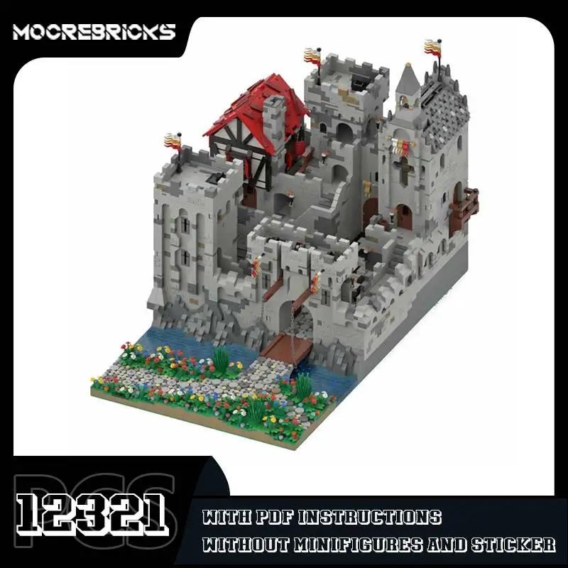 Modular Architecture The Highstone Fortress Model MOC-45559 Medieval Castle Building Blocks Bricks Classic Toy Kids Puzzle Gift