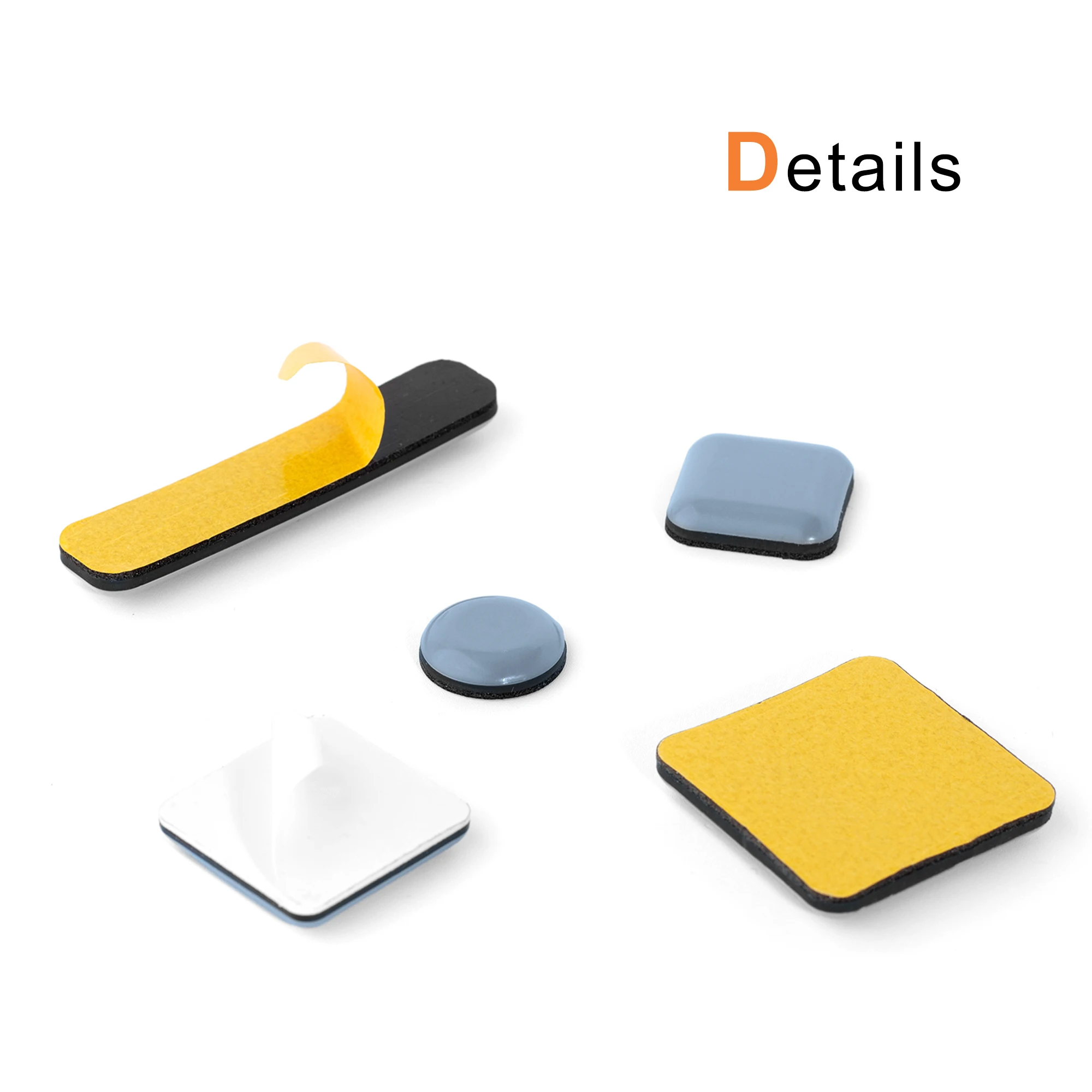 20PCS Glider Sliding Furniture Feet Pads Round Square Rectangular PTFE Teflon Adhesive Sliders Mover Pad for Chair Table image 5