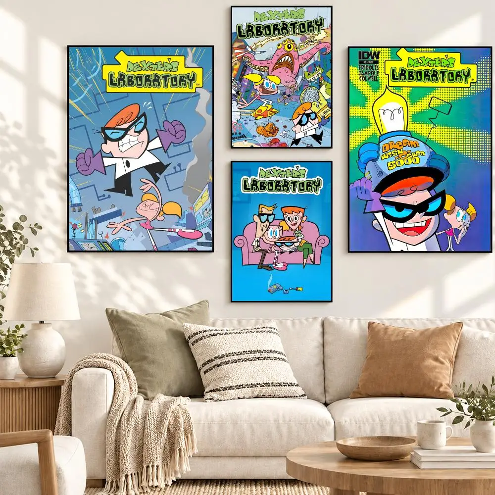 Dexter's Laboratory 90s Cartoon Network Classic Mood Poster Decorative art prints for the home, holiday gifts, unframed