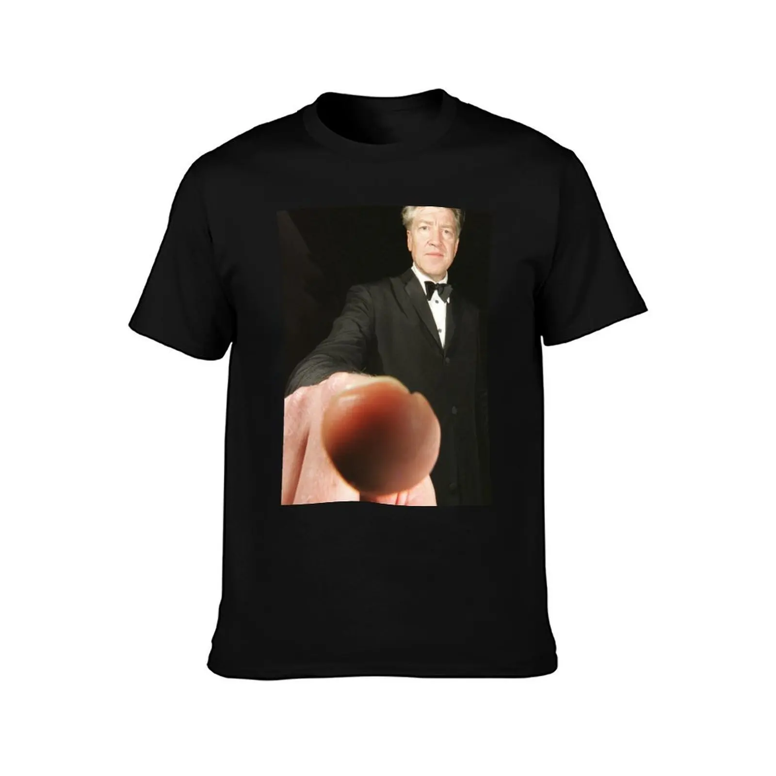 David Lynch Pointing T-Shirt Art Pattern Printed Casual Top