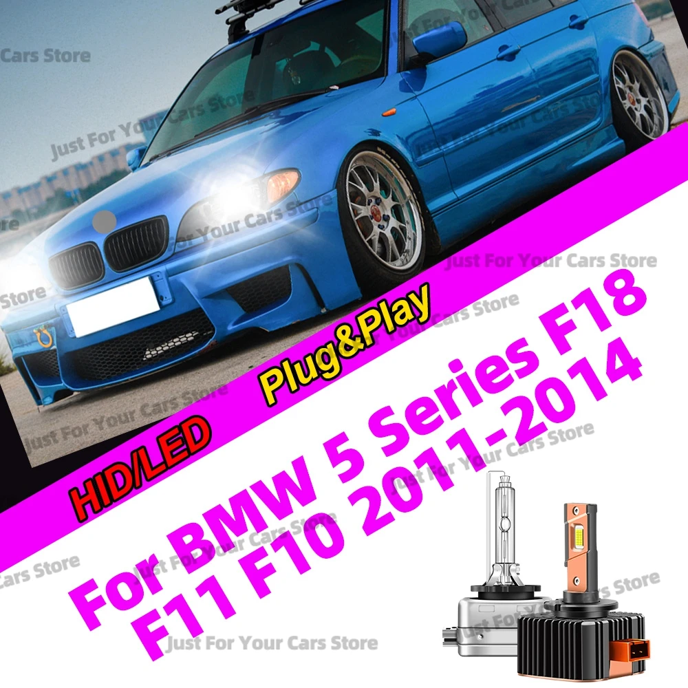 

2x For BMW 5 Series F18 F11 F10 2011 2012 2013 2014 Headlight Bulbs D1 D1S LED / HID Xenon White 6000K 12V Auto Head Lamps