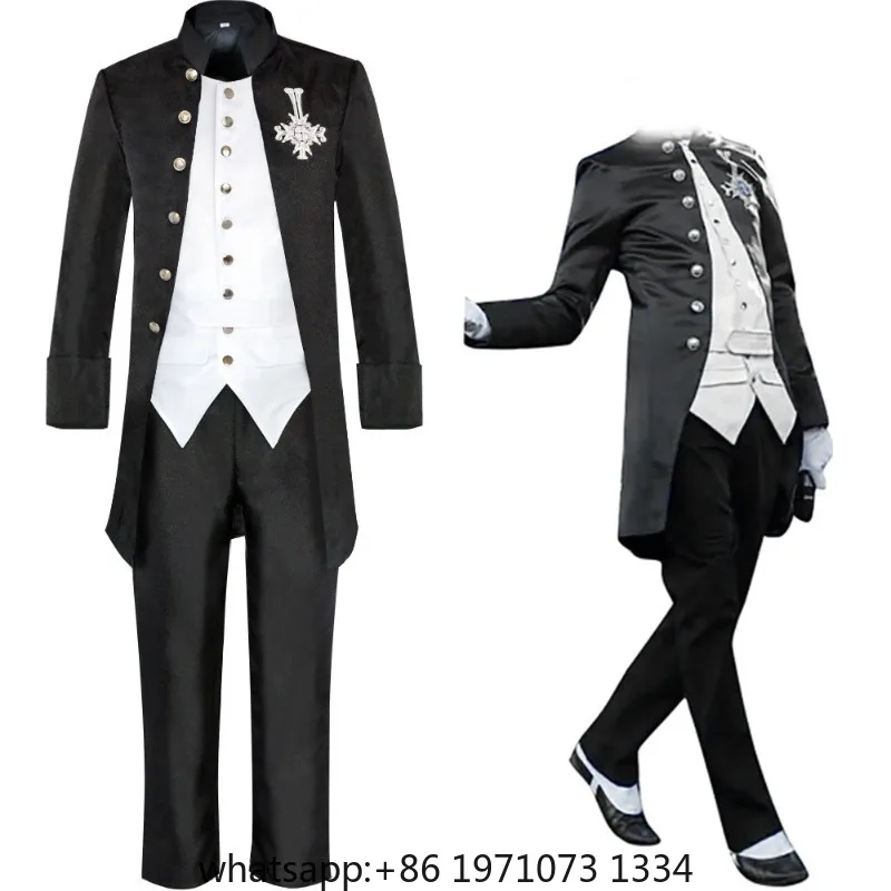 Anime Ghost Cosplay Costume Alpha and Omega Papa Emeritus Cosplay Costume uniform Suit Halloween Stage Show Roleplay Men Women
