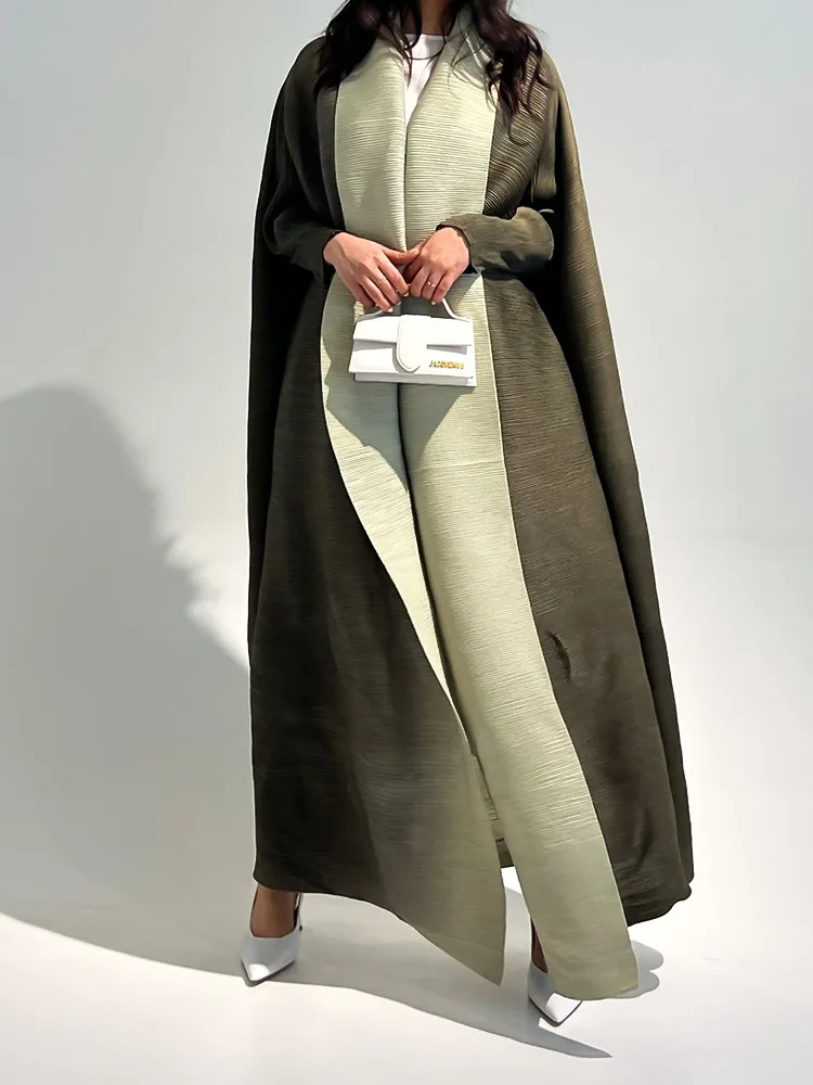 Miyake Ichisaki cross-border jacket for women Arab Middle East Dubai large size women's pleated gradient outer cloak long style