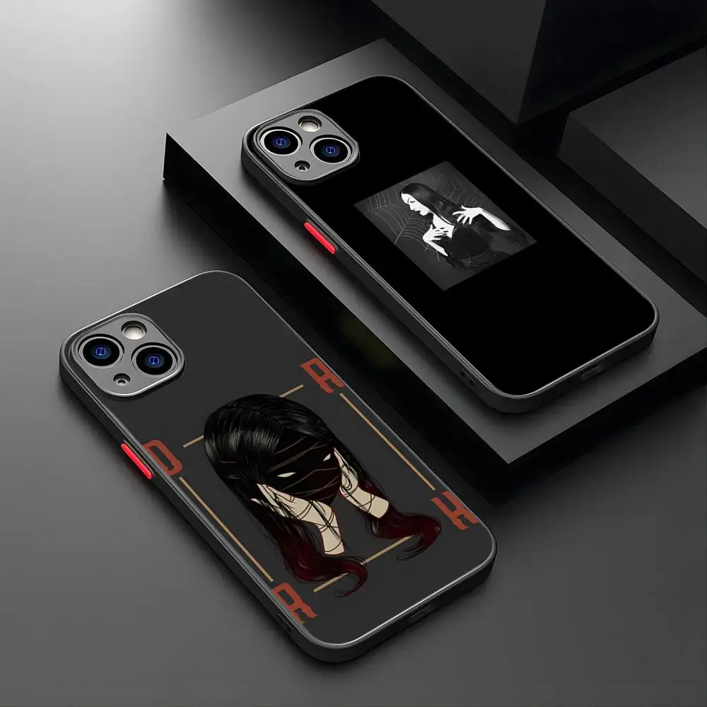 

Spooky Women Phone Case For IPhone 16 15 14 12 13 11 Durable Pro Max XR XS Mini X 7 8 Plus Matte Cover