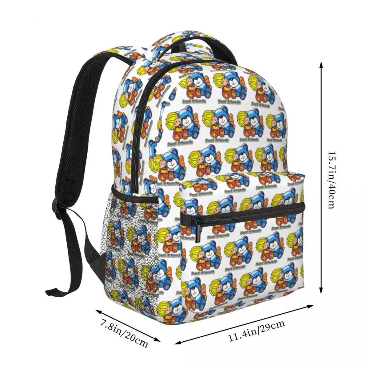 Baby And Teddy Bear Backpack Student BookBag Kids School Bag Computer Shoulder Bags for Men Women