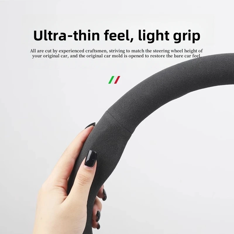 Car 3D Logo Leather Steering Wheel Cover For Mazda 2 3 5 6 BL BM GJ Atenza Axela Demio CX-3 CX3 CX-5 CX5 CX7 CX-7 CX-9 CX8 MX-5 view 3