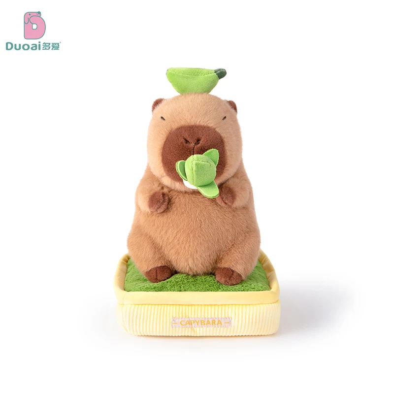 Planta en maceta Kawaii, capibara, juguete cómodo de peluche, muñeco de Animal de simulación, almohada suave, juguete para niños, regalo de cumpleaños, decoración de habitación
