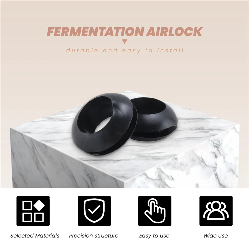 

ABKJ-50 Pack Airlock Grommet, Fermenter Cover Ring For Mason Jars, Straws, Airlock, Beer, Wine, Plastic Barrel Cooker Cover, 1.5