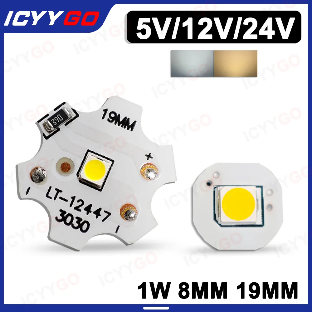 

1W Light Source Board Low Voltage Light Board 5V12V24V Light Board 5050 Chip Wheat Ear Light White Light Warm Light LED Light Bo