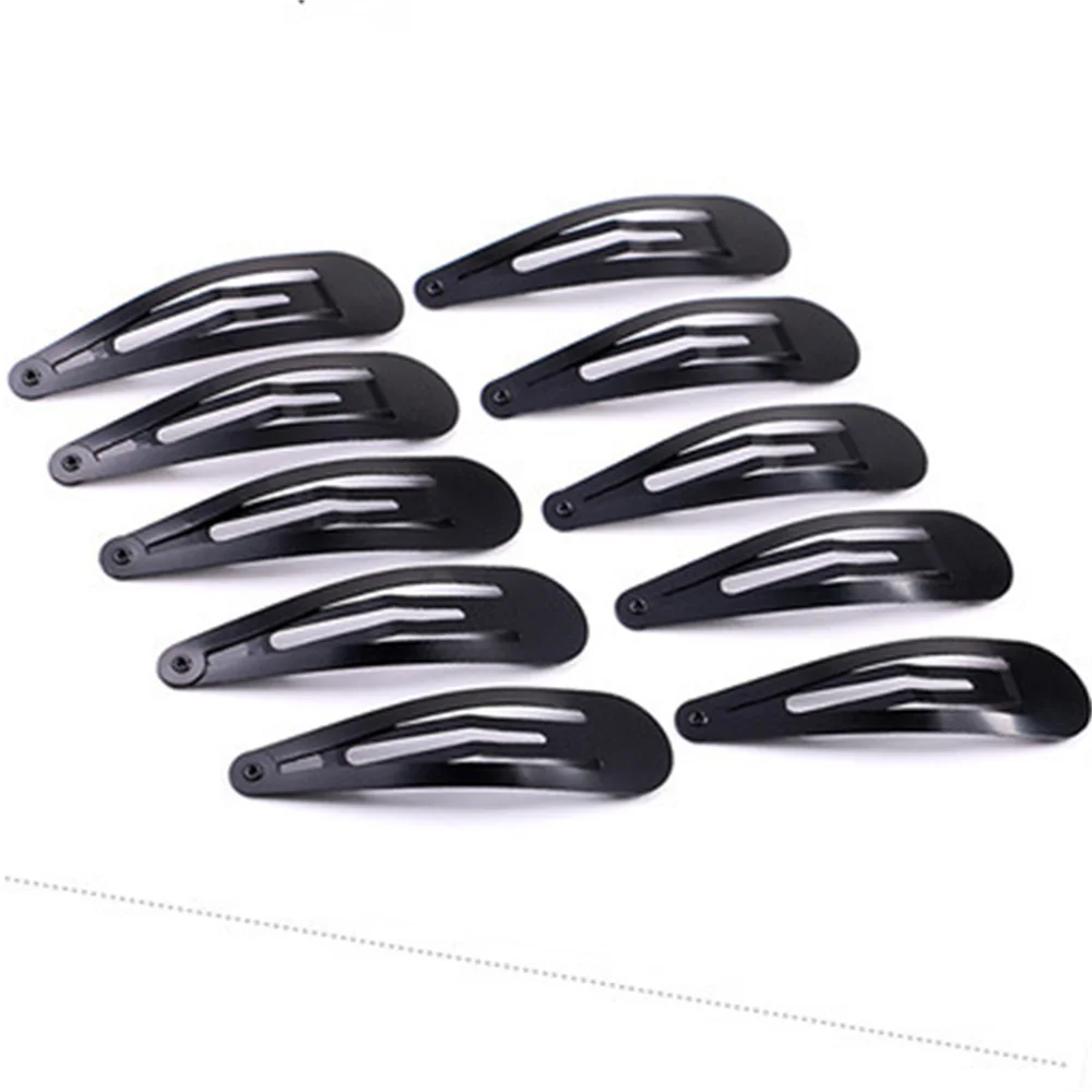 10pcs/lot Black Bobby Pins Wavy Hairpins Fashion Hair Clips Metal Barrettes Wave Hairgrips Fashion Hair Clips for Girl Women