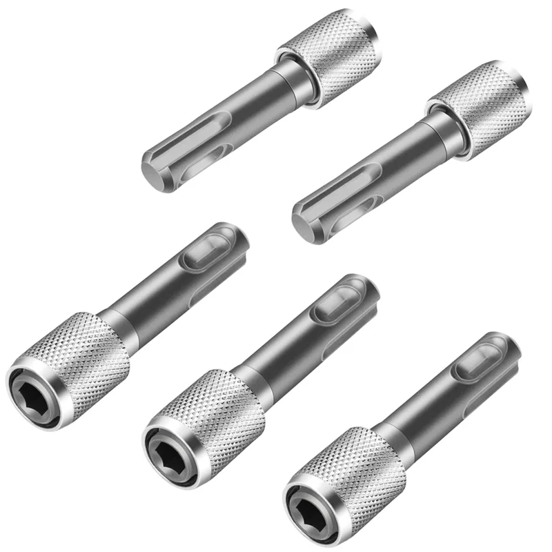 

High Quality-5PCS SDS-Plus Drill Chuck Adapter, SDS Plus Bit Adapter To 1/4 Inch 6.35Mm Hex Socket Steel Drill Holder, Drill Bit