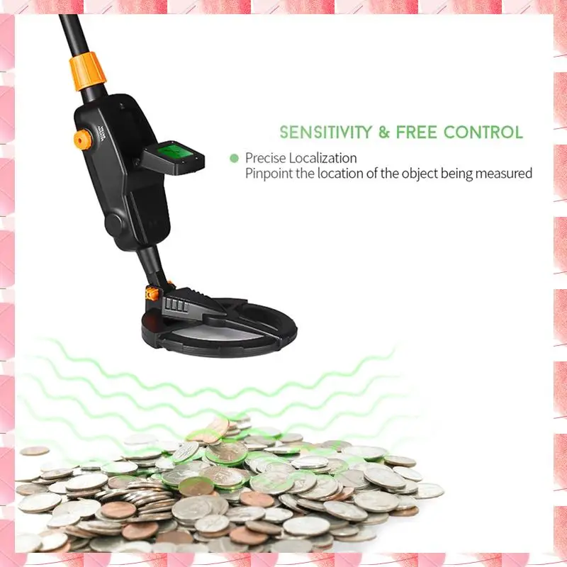 JAJA 1 Set Underground Metal Detector Gold Detector Treasure Hunter Detecting Pinpointer With Waterproof Search Coil MD1008A