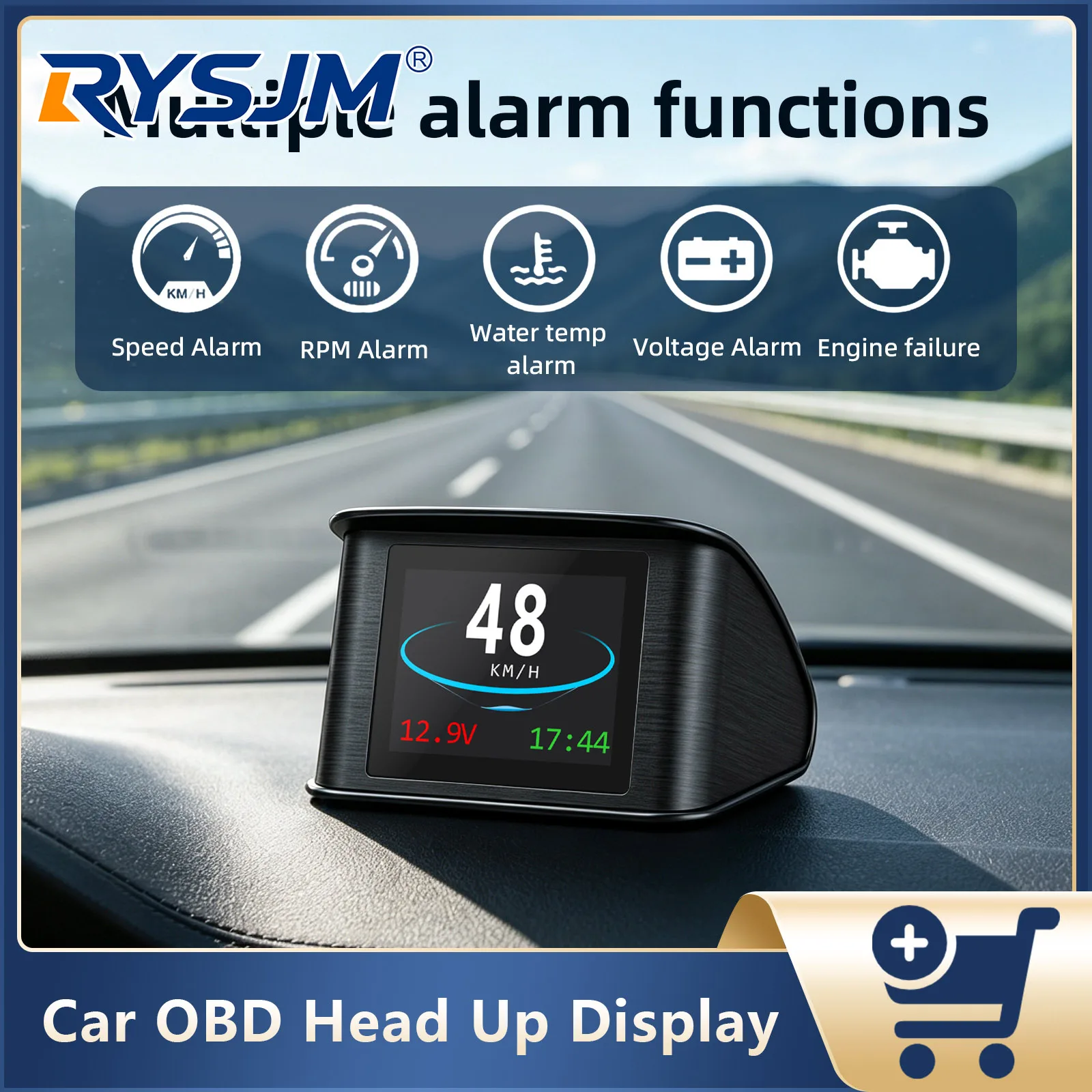 Car OBD Meter Smart Head Up Display P10 P10-Pro For HUD On-board Computer Speed RPM Water Temp Fuel Consumption Turbine Pressure