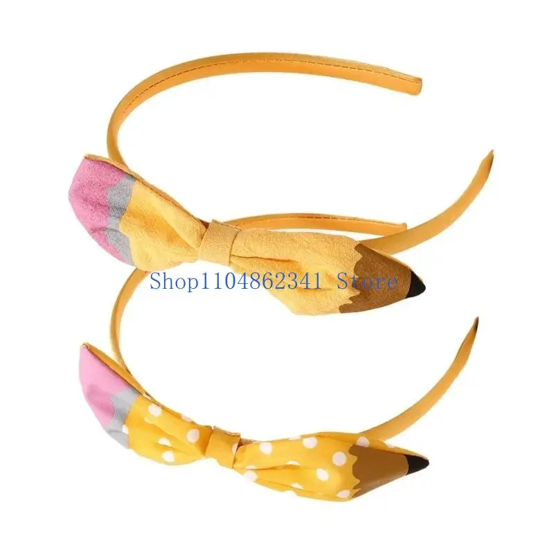 5ASD ناعم النسيج مشبك الشعر مع نقاط قلم رصاص عصرية مريحة الشعر مرة أخرى إلى أغطية رأس المدرسة الحزب للأطفال