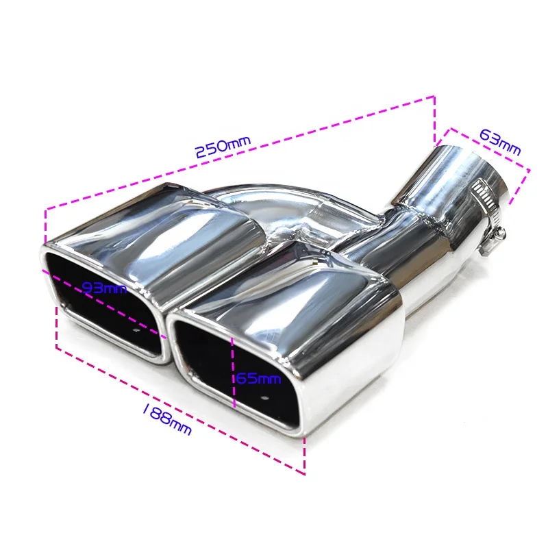 SYPES 1 PCS Plating Black Muffler Tip Voxy 80 Exhaust Tip For Noah Voxy 80 Series 2010  Square  Exhaust System