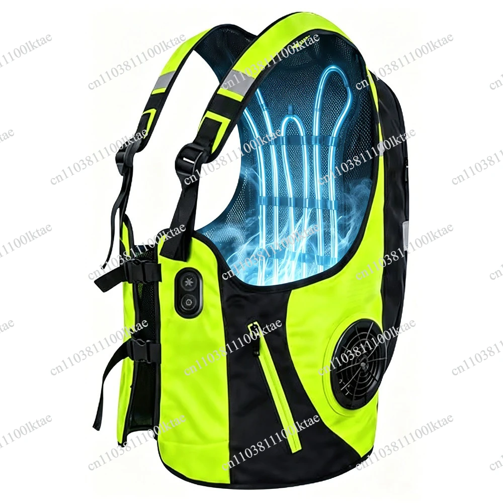 Cooling Fan Work Clothes Summer Air Conditioning Clothes Refrigeration with Fan Vest Construction Site Reflective Vest