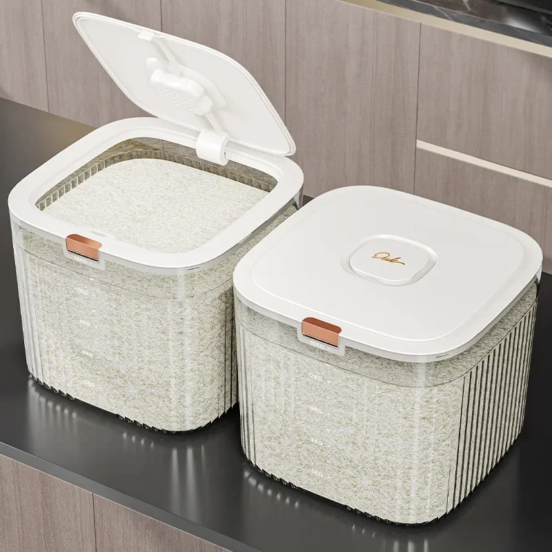 

Rice Bucket Insect-proof Moisture-proof Household Grain Barrel Rice Container Food-grade Rice Storage Box Flour Storage Tank