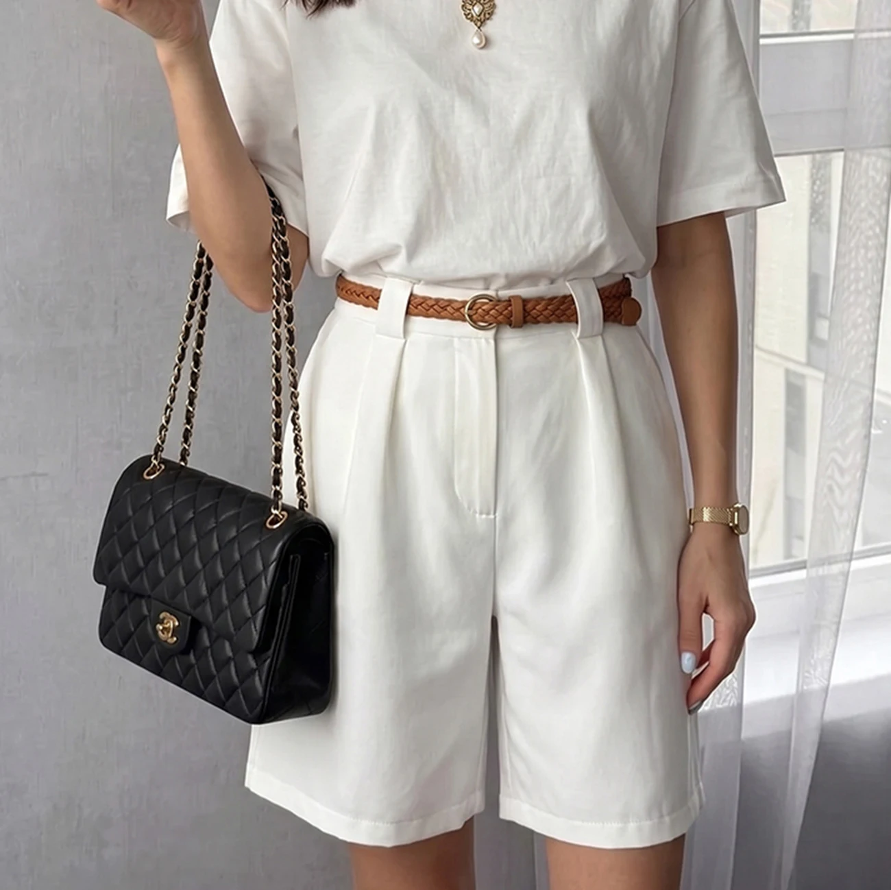 

WXOY Women Dressy 2026 Summer Short Elastic High Waisted Wide Leg Business Casual Work Shortswith Pockets