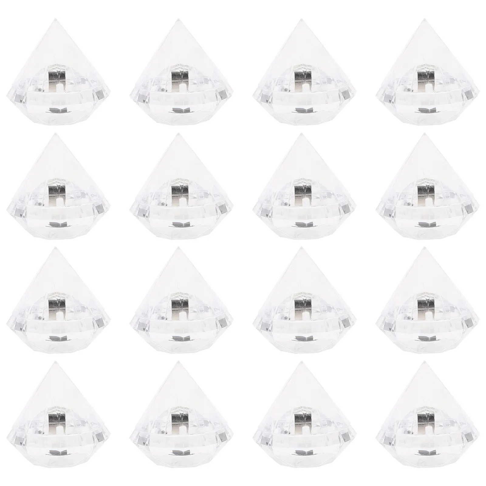 Sugar Container 12pcs Diamond Shape Candy Box Creative Plastic Storage Case for Home Party Wedding Dessert Holder