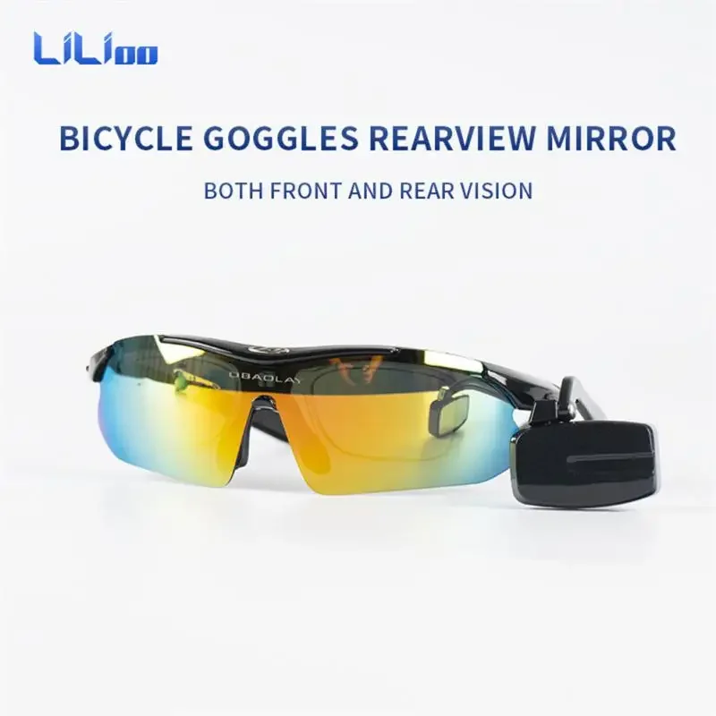 Multi-angle Mini Helmet Reflector Adjustable Cycling Rearview Mirror Glasses Motorcycle Cycling Clear Glass Bike Accessories