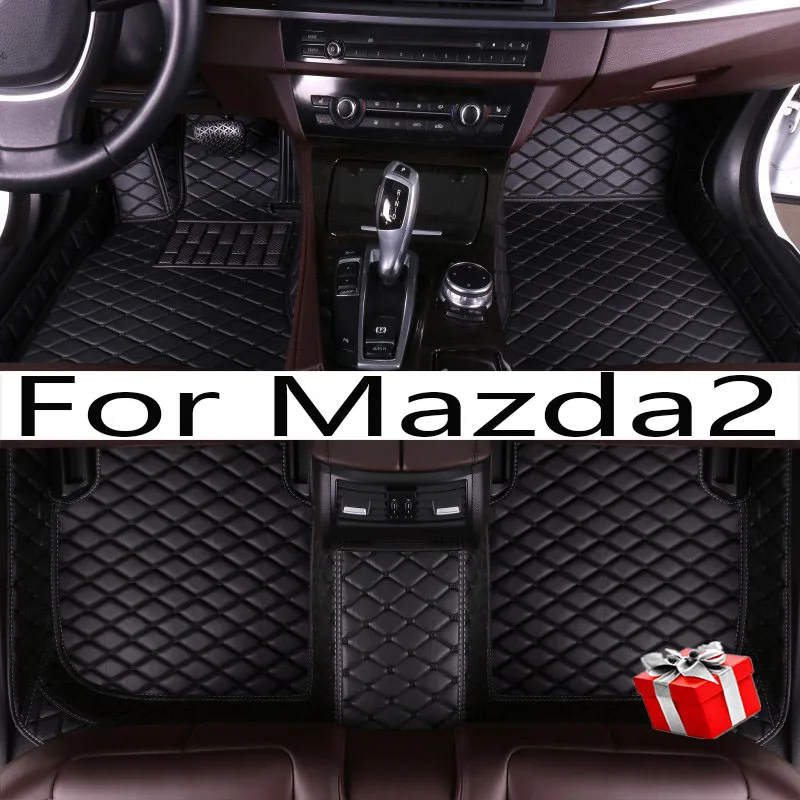 

Car Floor Mats For Mazda2 Mazda 2 Demio Toyota Yaris R DJ DL 2015~2022 Leather Mat Rugs Carpets Interior Parts Car Accessories