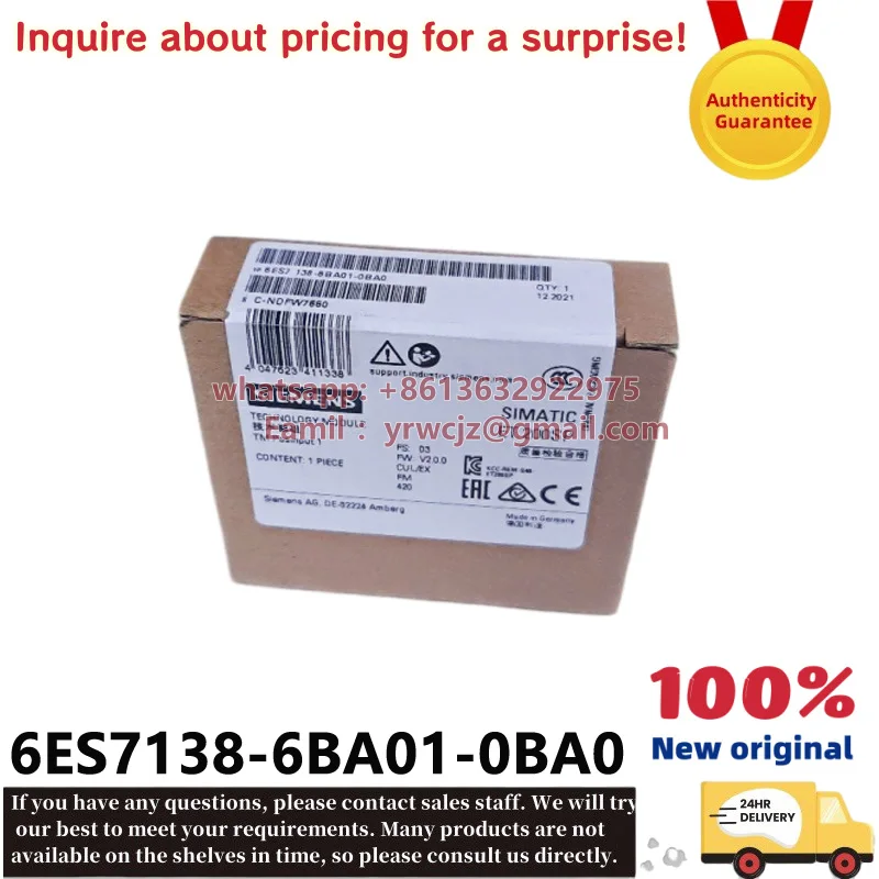 New genuine Siemens 6ES7138-6BA01-0BA0 SIMATIC ET200SP TM PosInput 1 position decoding module