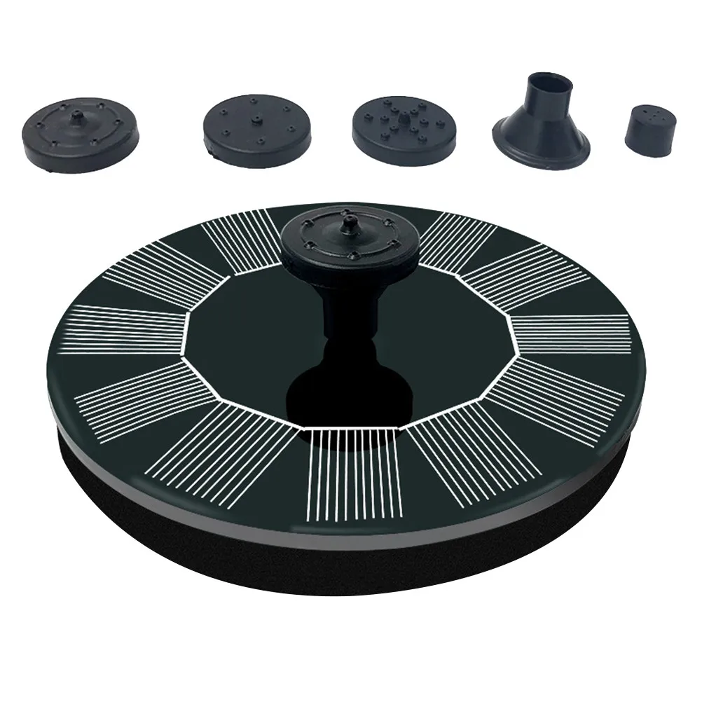 Solar Fountain Floating Style 13Cm Black Outdoor Garden Pond Pool Water Fountain Solar Pump for Oxygen Circulation