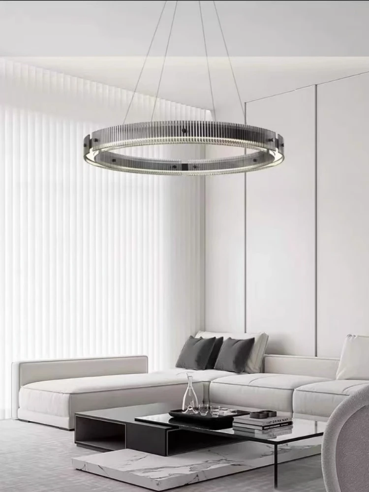 Minimalistische Glazen Ronde Woonkamer Hanglamp Gemaakt Van Aluminium Materiaal Gepersonaliseerde En Creatieve Slaapkamer Balkon Led Lamp