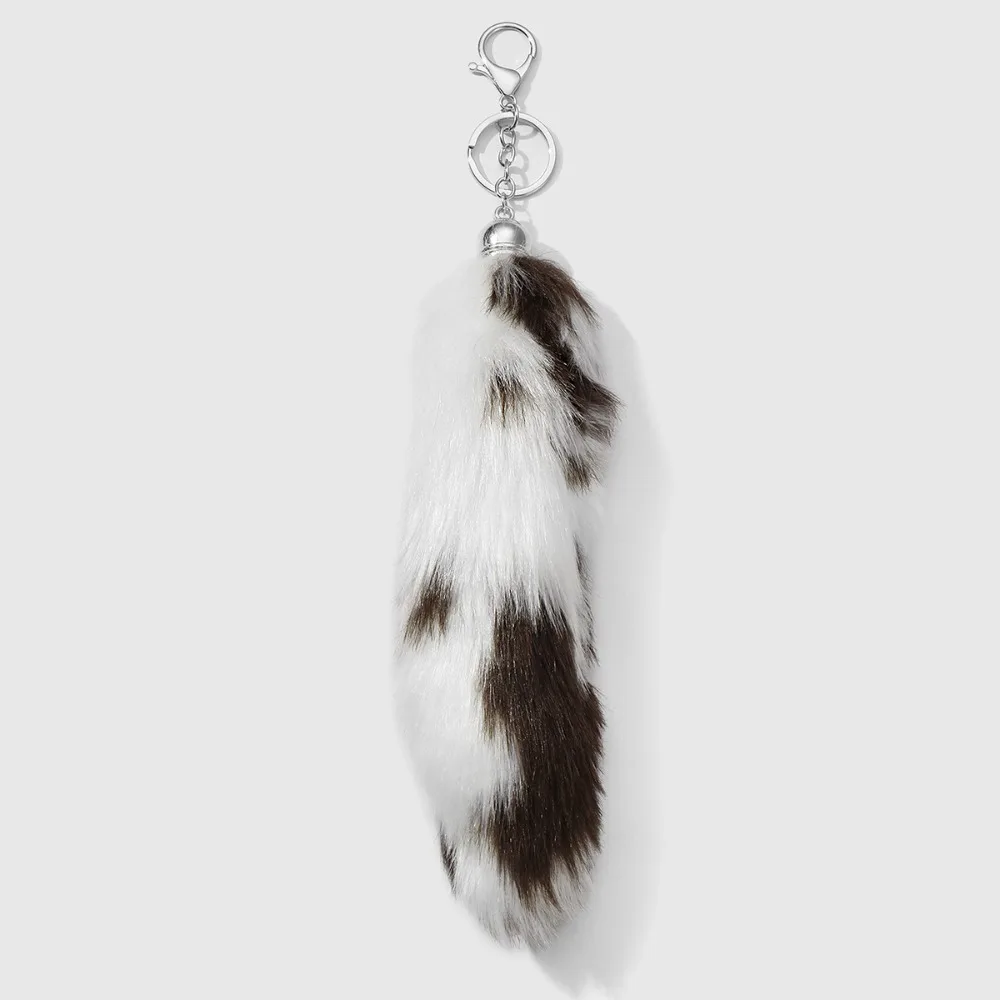 

Fashion Long Hair Fur Tails Pendant Ornament Retro Plush Tail Keyring Keys Holder Cute Tail Hanging Keychain Purse Handbag