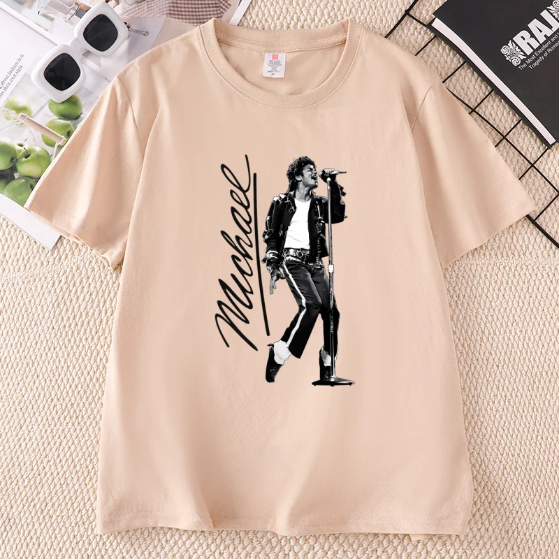 Michael Jackson T Shirt Men Women King of Pop Tee Vintage Music Graphic T Shirts Casual Cotton Short Sleeve Round Neck Tees
