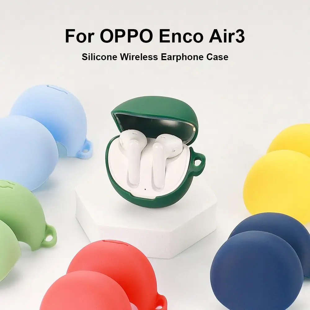 New For OPPO Enco Air3 Earphone Cover Shockproof Silicone Case Headphone Shell Accessories For OPPO Enco Air 3 Box With hook