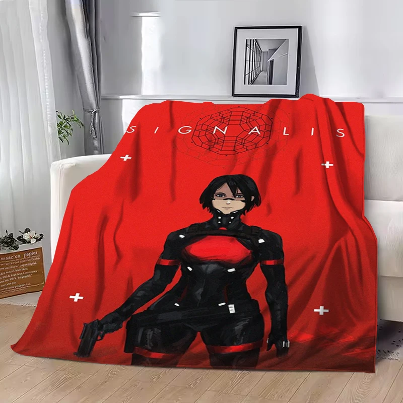 

Signalis Survival Horror Indie Game Throw Blanket Fluffy Soft Blankets for Decorative Sofa Home Office King Lid Portable Downy