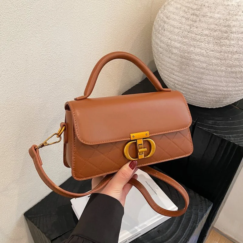 

Unique Trendy Solid Color Crossbody Handbag - Minimalist Vintage With Logo, Fashionable Paris Fashion Inspired