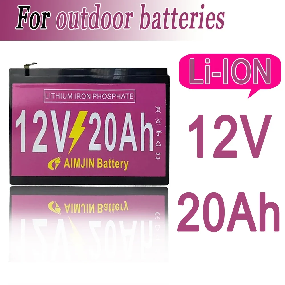 

12V 20Ah Rechargeable LiFePO4 Battery Pack For Electric sprayer, children's toy car, solar street lights, emergency lights et