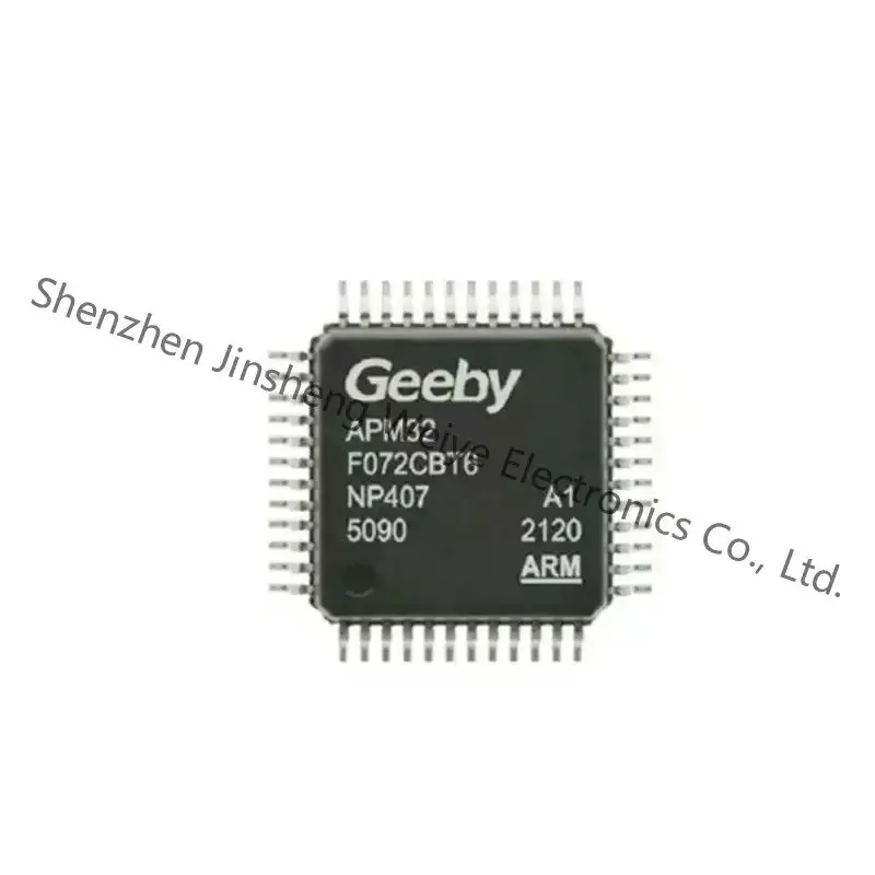 APM32F072CBT6 Geehy / Apex Semi Microcontroller MCU Arm Cortex M0+ 48MHz 128 Flash 16 SRAM 37 I/O 2~3.6V LQFP 48