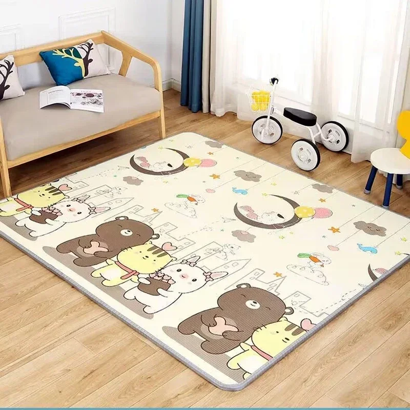 200*180cm Large Size Thick Play Mats for Children\'s Safety Mat 1cm EPE Environmentally Friendly Baby Crawling Folding Mat Carpet