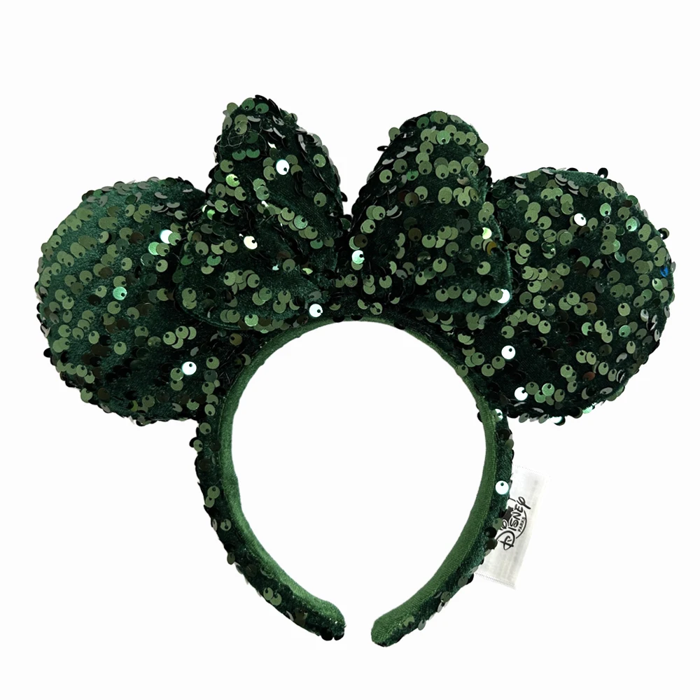 Disney pumpkin Mickey Minnie Headband Adults/Child Disneyland PU Leather Bow Ear Women Christmas Gifts image 3