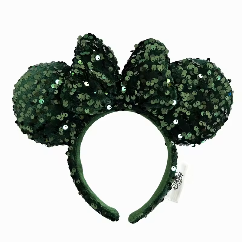 2026 Mickey Mouse Ears Headband 2025 Cinderella Rapunzel Princess Bow Minnie Ear Headwear for Adult Kids Holiday Hairband - Image 47
