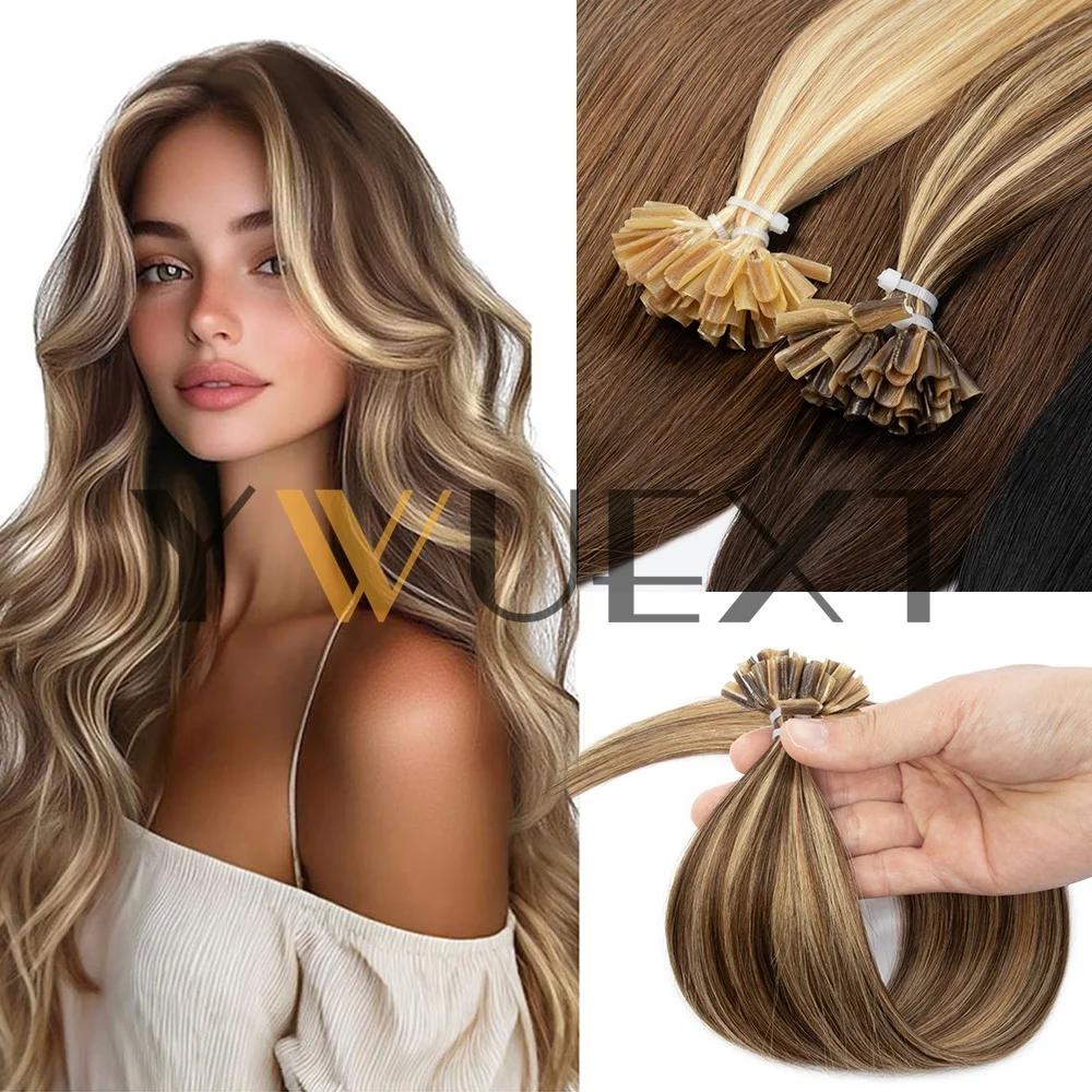 Straight U Tip Human Hair Extensions 12-20 inch Machine Remy Fusion Hair 50pcs/pack 30g Lightweight Keratin Hair